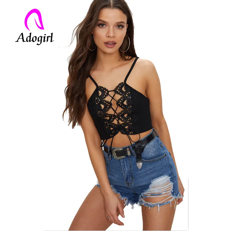 Женский укороченный топ на бретельках Adogirl белый вязаный Топ с открытой спиной и