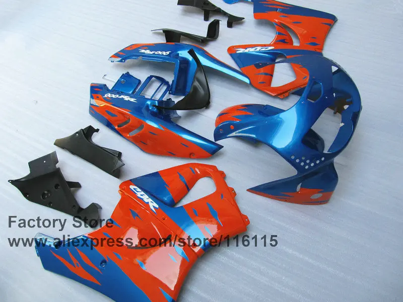 

Custom ABS aftermarket fairing kits for HONDA CBR900RR 96 97 CBR 893RR 1996 1997 blue orange motorcycle CBR 893 fairings parts
