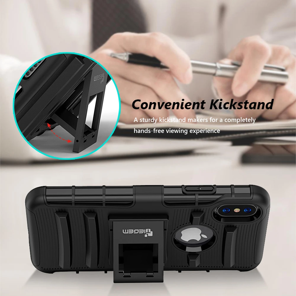 TIEGEM Kickstand Phone Case For iPhone X 10 5.8 inch Coque Soft Silicone Back Cover Shell with Stand Holder |