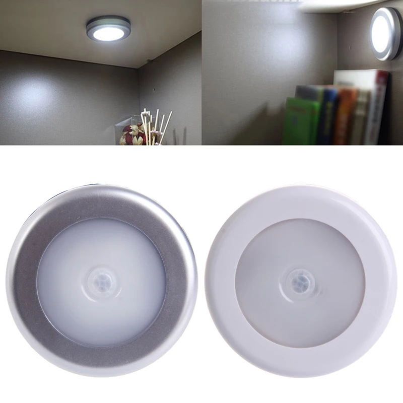6 LED беспроводной PIR датчик движения свет настенный шкаф лампа батарея 4 5 V|lamp