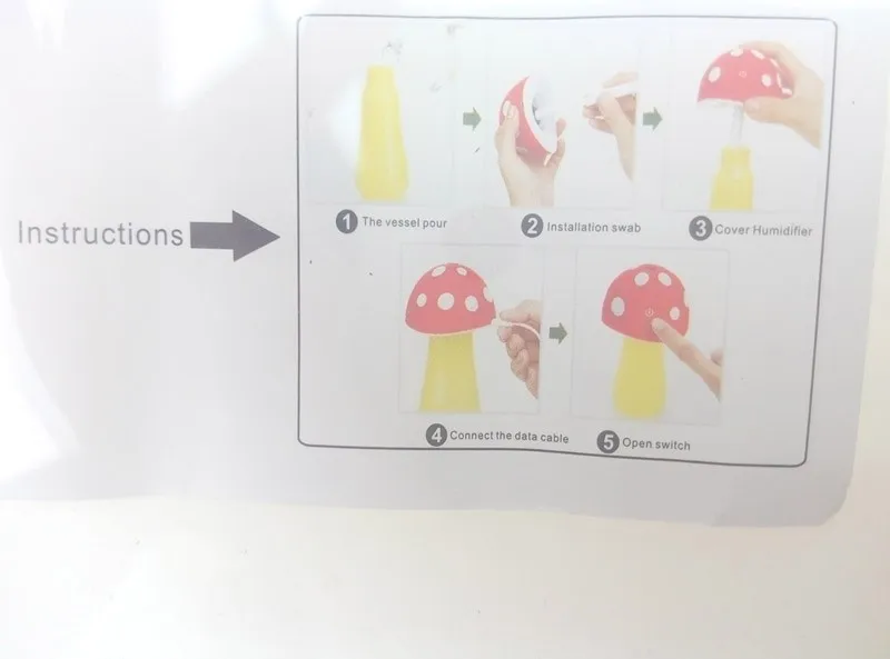 

Cartoon Mushroom Lamp Humidifier 5V USB Touch LED Night Lights Lighting Air Purifier for Car Bedroom Office Children's room CE