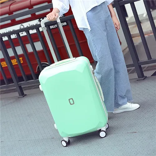 1 pcs suitcase KLQDZMS 20/22/24/26 дюймов комплект косметических сумок на колесах винтажные дорожные сумки на колесиках, чемодан для девушек и женщин багаж на ролликах - Цвет: 1 pcs suitcase