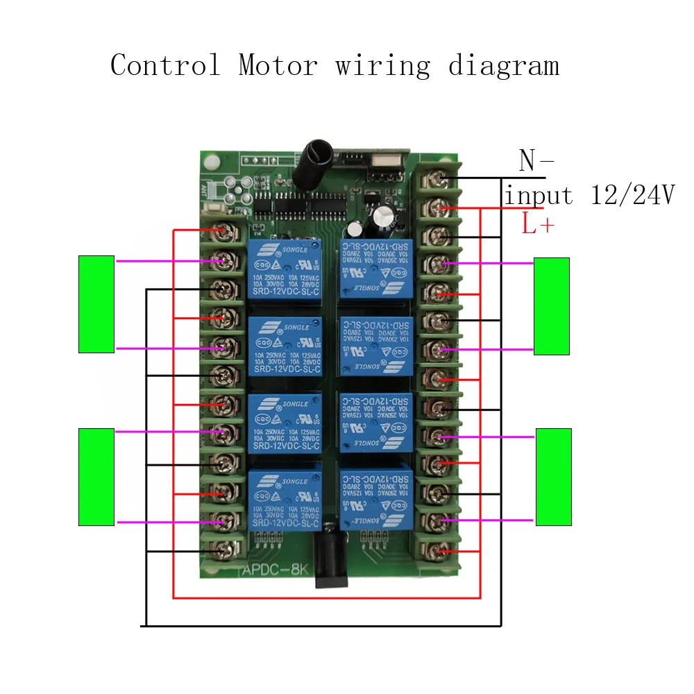 Universal DC 12V 24V 10A Relay 8CH 8 CH RF Wireless Remote Control Switch Transmitter Receiver Module Radio 315 / 433 MHz | Обустройство
