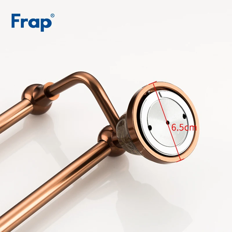 Frap новый алюминиевый двойной держатель для полотенец розового и золотого цвета