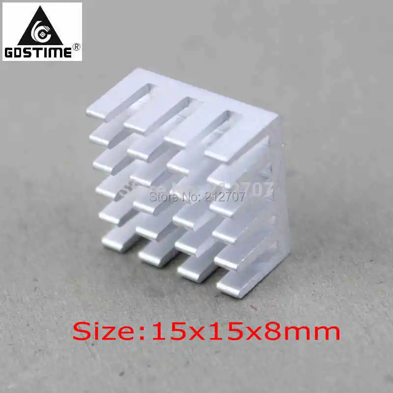 

40 шт./лот Gdstime 15x15x8 мм Серебристый IC Led VGA Ram DDR для Xbox360 память радиатор охлаждения радиаторы