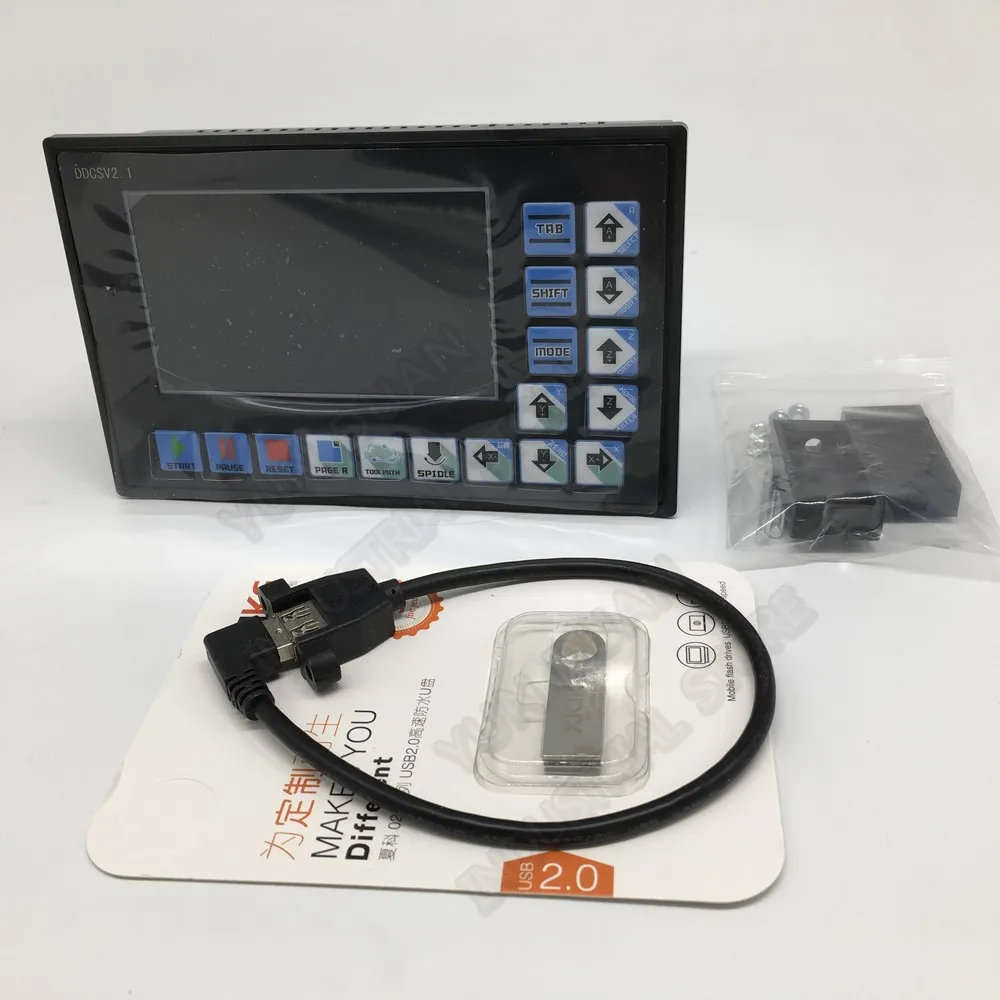 4 оси автономный ЧПУ контроллер движения интерфейс G код TFT 500 кГц USB независимая