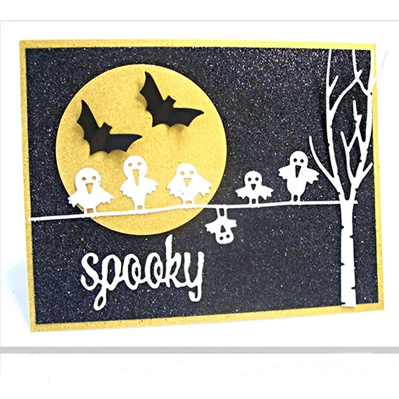 Spooky металлические режущие штампы новые трафареты для скрапбукинга DIY бумажные