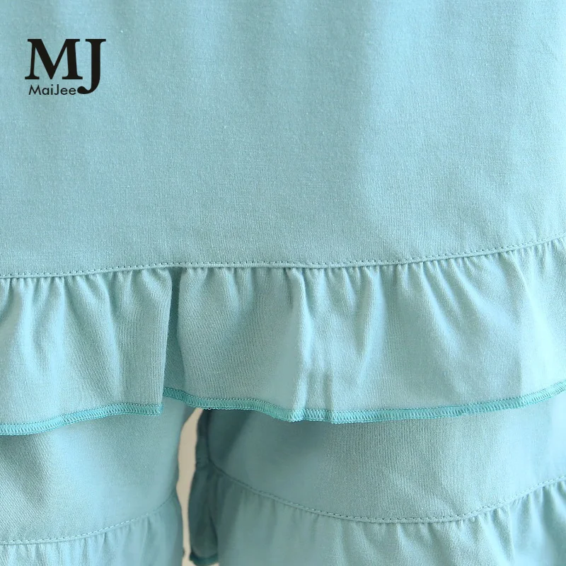 X037 MaiJee пижамы хлопка Chemise De Nuit Femme Для женщин Ночное 2019 Новый модный стиль хлопок