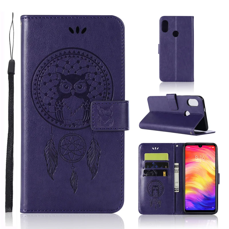 Чехол-книжка с совой из искусственной кожи для Funda Xiao mi Red mi 7 7A Note 8 PRO 7 6 5 Pro Чехол mi A3 mi 9 Lite CC9 E Чехол для мобильного телефона