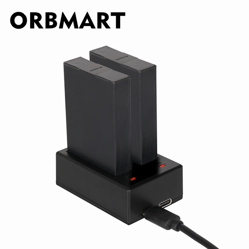 Аксессуары для панорамной камеры ORBMART двойное зарядное устройство USB с usb кабелем