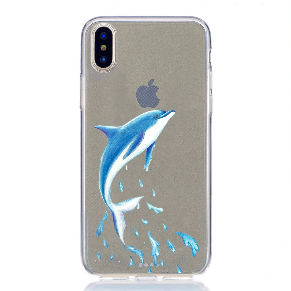 Чехол для iPhone X xs max xr 6 6s 7 8 plus funda силиконовый мягкий Радужный Единорог Стич милый