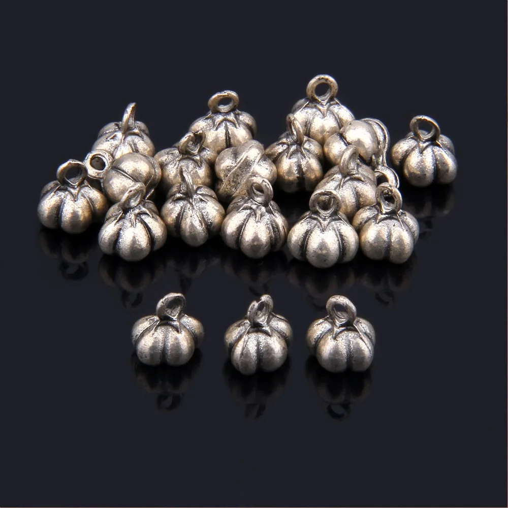 Хэллоуин винтажный из серебряного сплава тыквы Шарм Подвески для изготовления