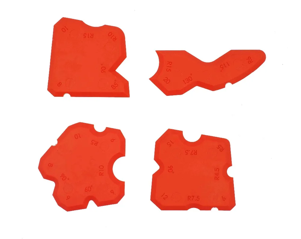 1set per Order Fladess Caulking Tool Kit Joint Sealant Rubber Grout Remover Scraper Red.Set of 4 and 3sets Nozzles Red Caps | Инструменты