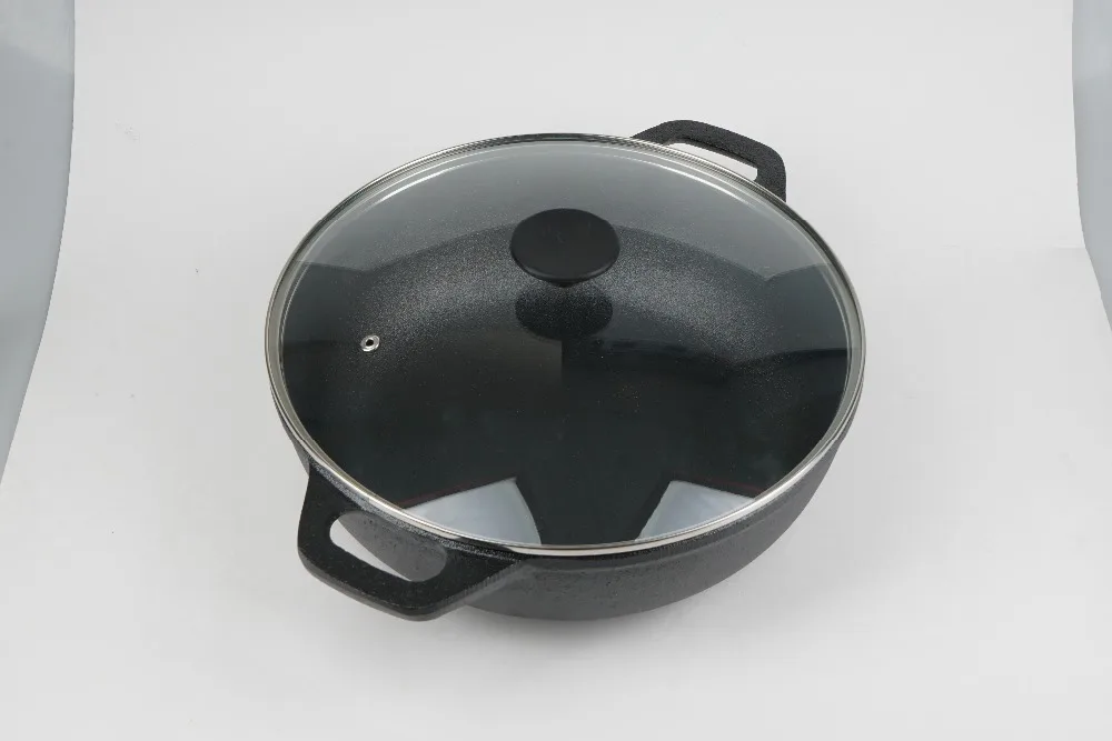 КАЗАН ЧУГУННЫЙ VETTA D 30 Х 8 5см со стеклянной крышкой|frying pan|pan pandiamond frying pan |