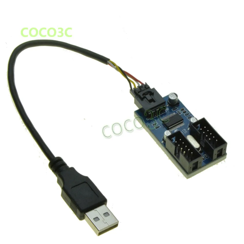 USB 2 0 A папа от 1 до 9 контактный разъем Женский Удлинительный кабель карта