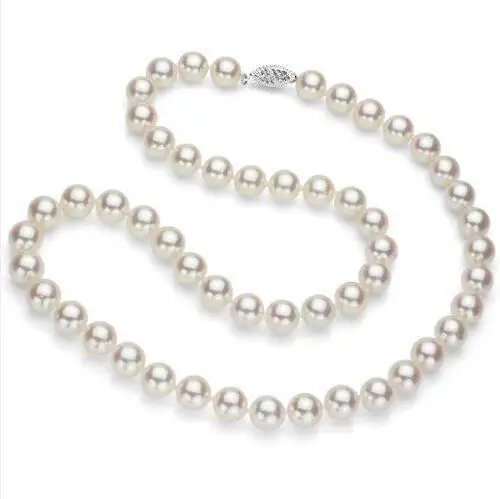 22&quot AAAAA Top Grading Japanese Akoya Cultured Pearl 7mm 14K white Gold Necklace | Украшения и аксессуары