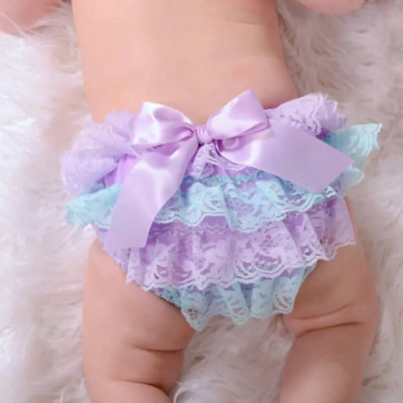 Кружевная юбка для маленьких девочек шорты с оборками шаровары пачки набивным