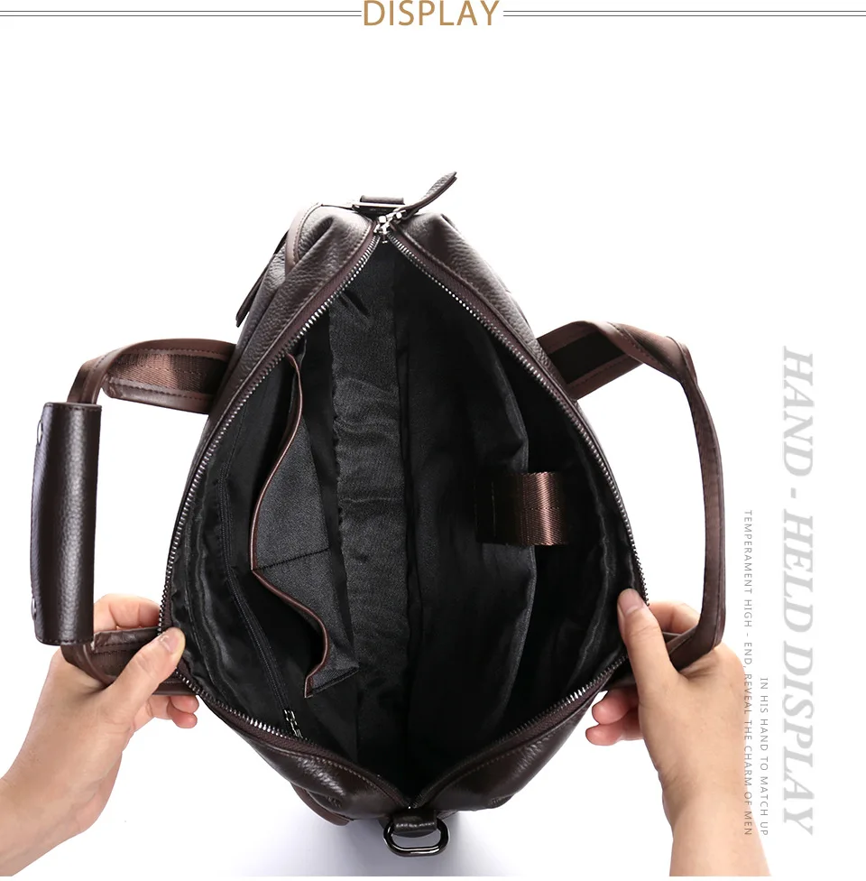 Роскошный деловой мужской портфель из натуральной коровьей кожи, мужской портфель, сумка на плечо, мужская сумка-мессенджер, сумка для компьютера