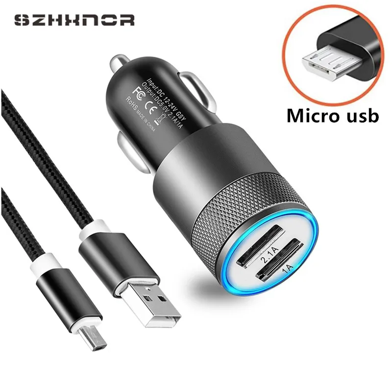 Автомобильное зарядное устройство 2A USB + Type C для XIAOMI redmi 5 plus 4X note Blackview Leagoo M5 Bluboo Maya