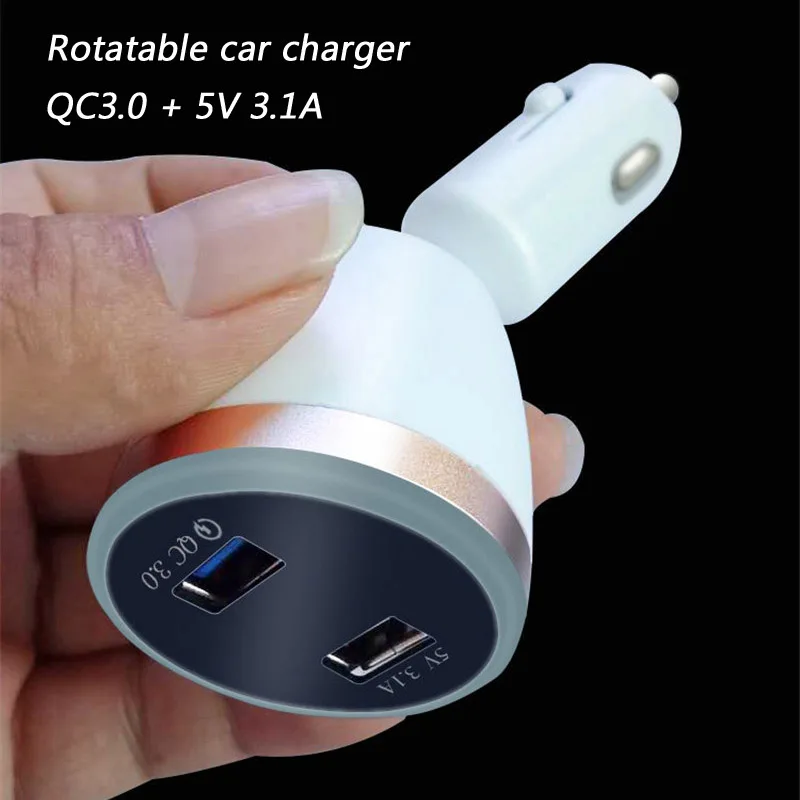 Новинка 2019 автомобильное зарядное устройство с цифровым дисплеем 2 usb порта