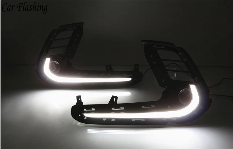 CSGJMY 1 компл. Дневной ходовой светильник DRL для hyundai Elantra Левая Правая сторона белый DRL/желтый Тьюринг сигнальный светильник