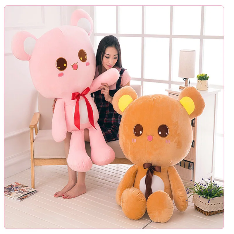 Мягкая плюшевая игрушка Miss Bear кукла с галстуком бант пара медведей подушка в виде