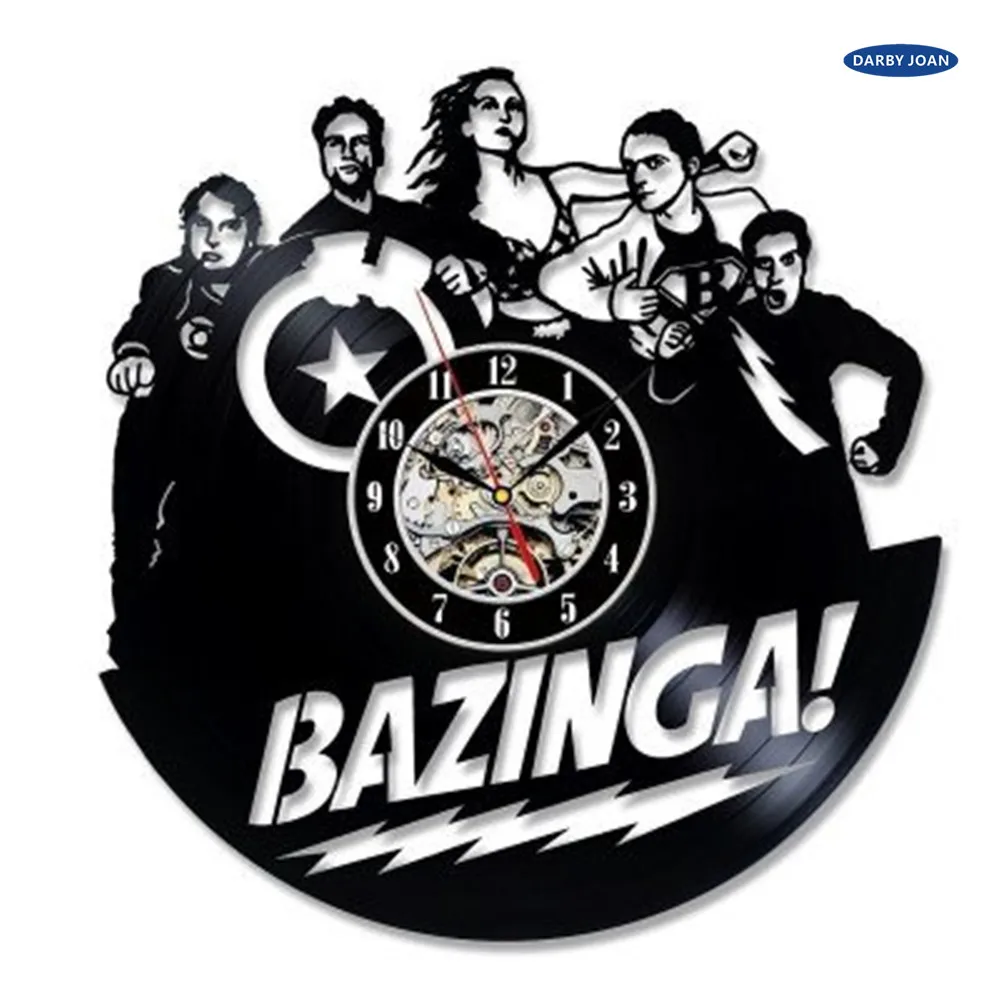 Виниловые часы Bazinga рождественский подарок для фанатов теории Большого взрыва la
