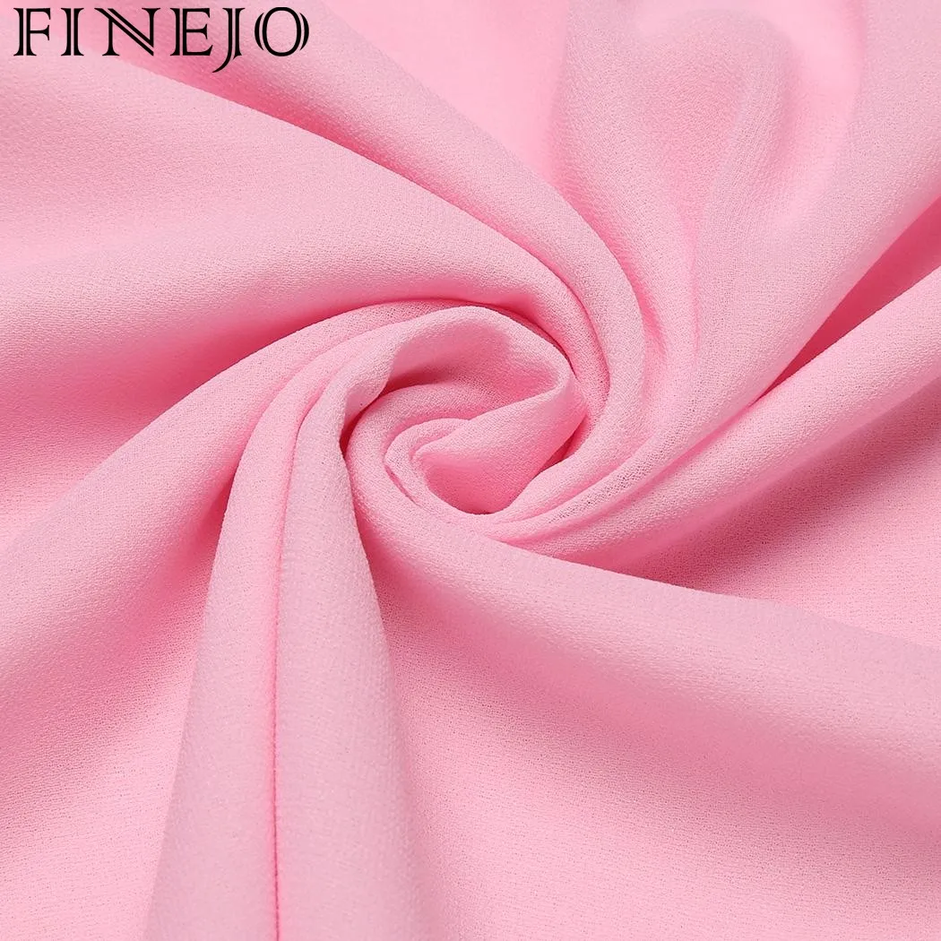 Женские шифоновые топы с длинными рукавами finejowinfashion однотонные открытыми
