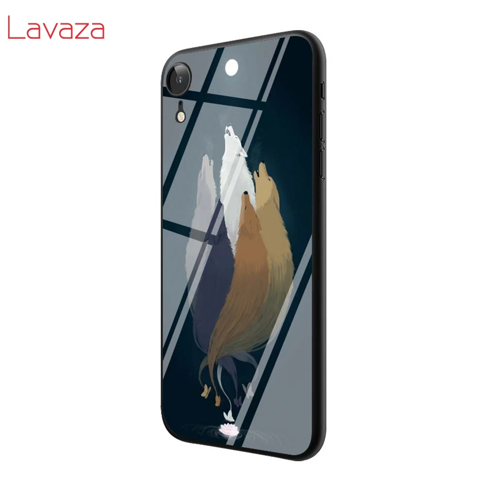 TG4 Lavaza T58 sb55 Wolf закаленное стекло ТПУ чехол для iPhone 6 6S 7 8 Plus 5 5S SE XR X XS 11 Pro MAX чехлы - Цвет: TG4