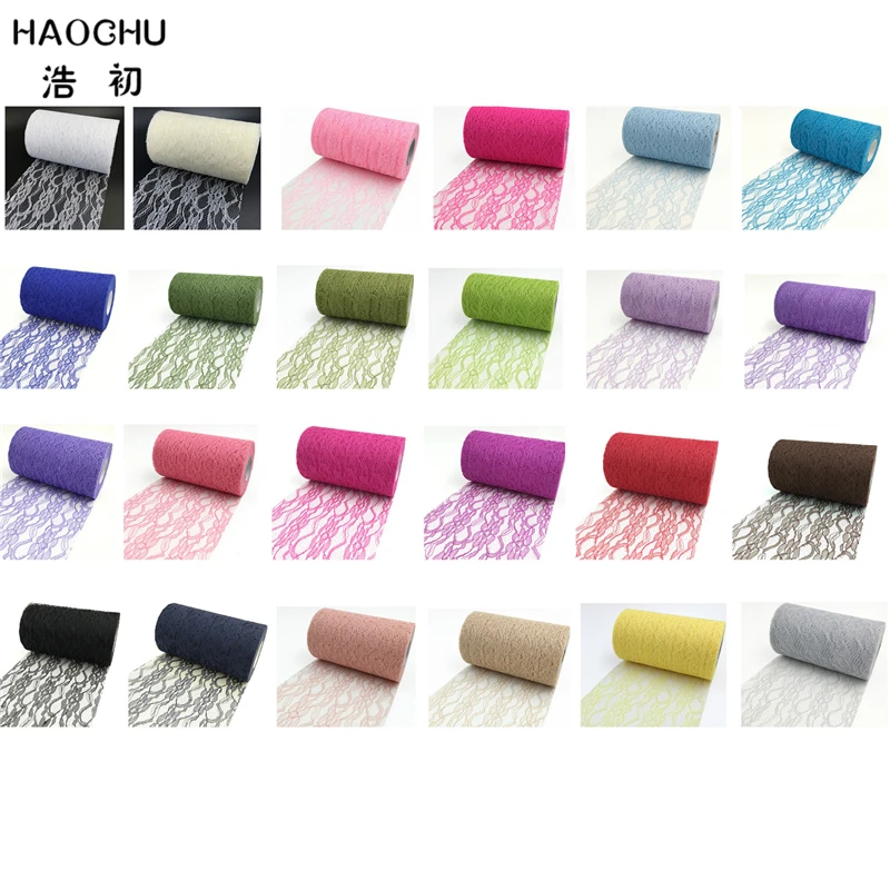 HAOCHU 6'ཕyard DIY свадебная органза лента на стул для вечеринки бант синий белый