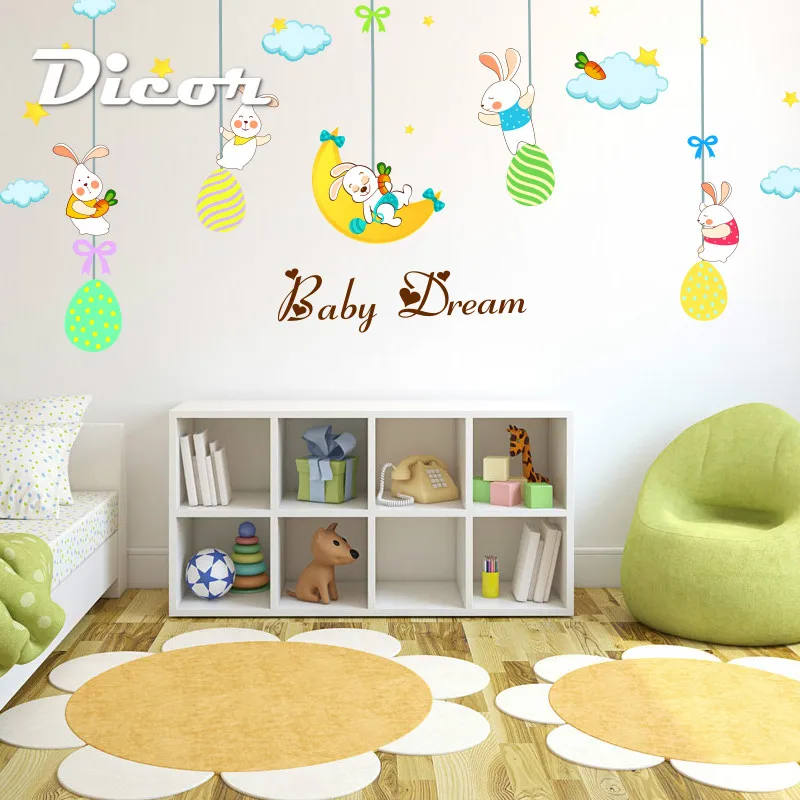 DICOR DIY наклейки на стену детские сны для девочек настенные в комнату спальня