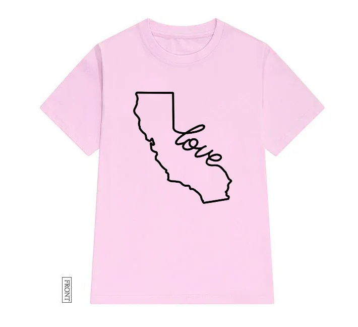 Футболка California Love для женщин Повседневная хлопковая хипстерская забавная