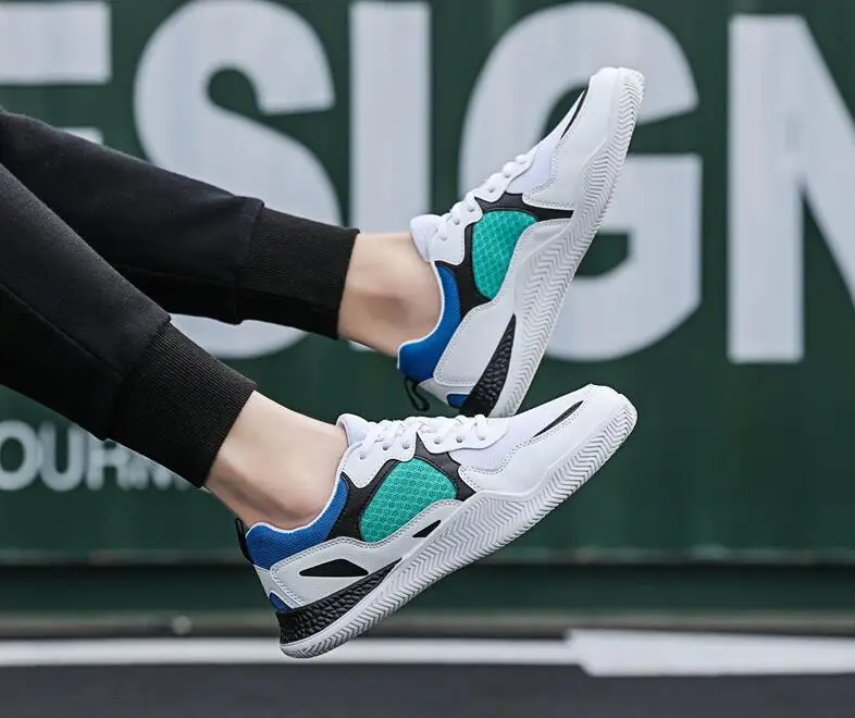 2019 Весенний Новый персональный сетчатый дышащий мужской спортивная обувь Белая