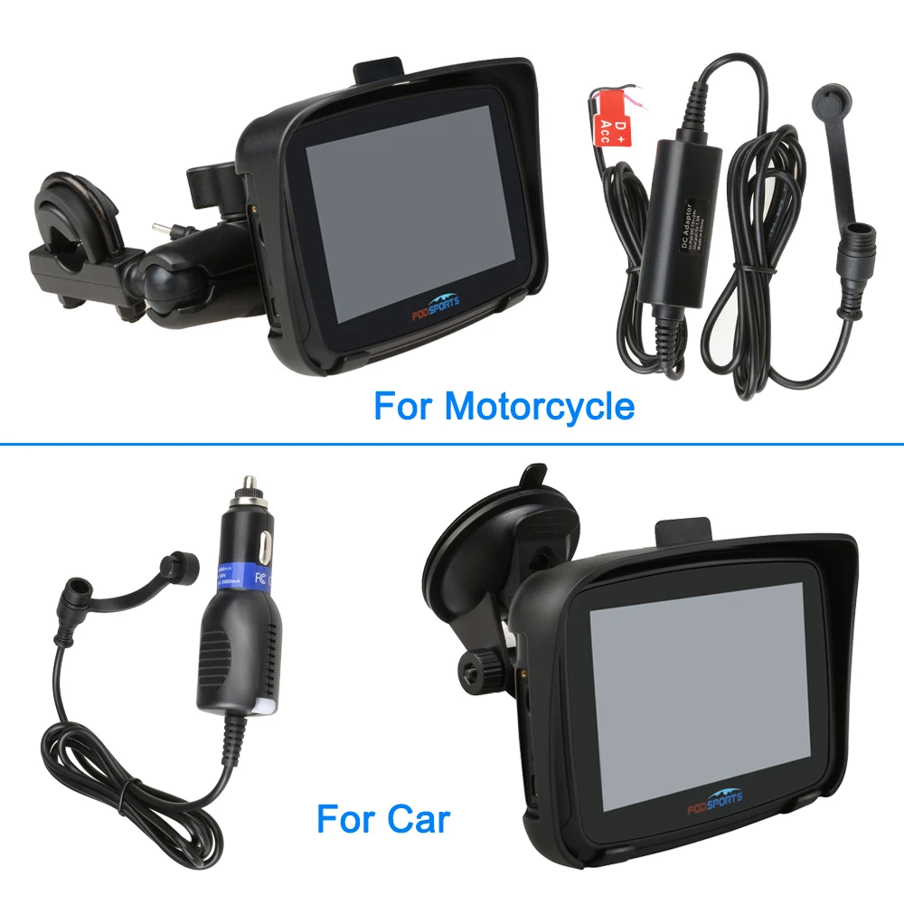 Fodsports ipx7 водонепроницаемый мотоцикл Навигация 5 дюймов автомобиль gps wifi 16G мотоцикл навигатор android 6,0 FM 3000 мАч батарея