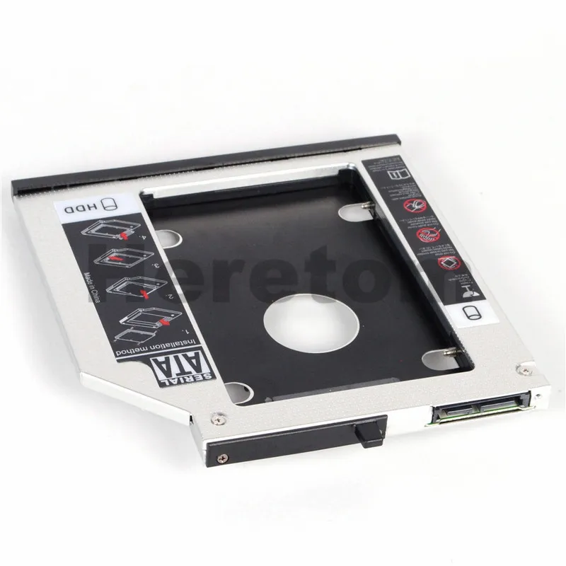 Heretom алюминиевый 2-й жесткий диск HD HDD SSD Caddy для IBM Lenovo ThinkPad T400 T400s T410 T410s T410i T410si |