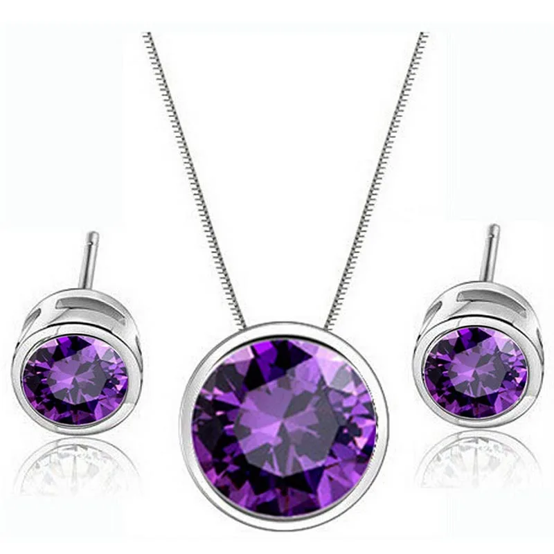 Комплект из колье и серёг с фианитом|Ювелирные наборы| |