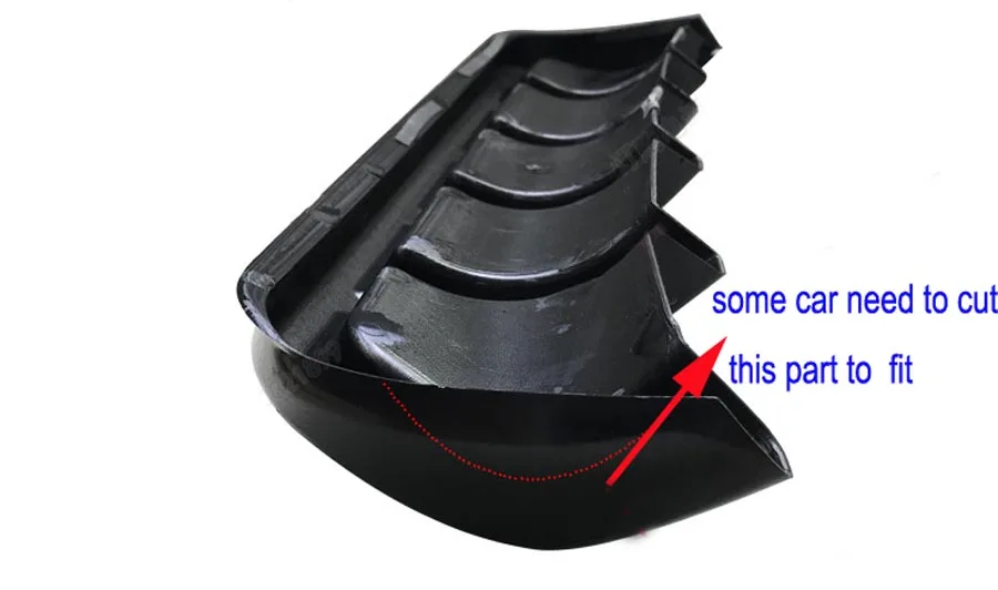 26&quotx5&quot gloss Black Universal ABS Rear Shark 6 Fin Curved Bumper Lip Diffuser Kit | Air Dams