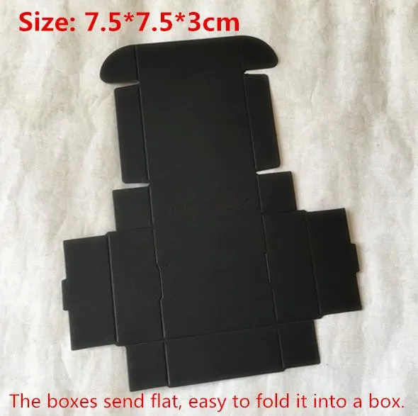 

50pcs Black Craft Kraft Paper Box Packaging Box Wedding Party Small Gift Candy Jewelry Package Boxes For Handmade Soap Storage