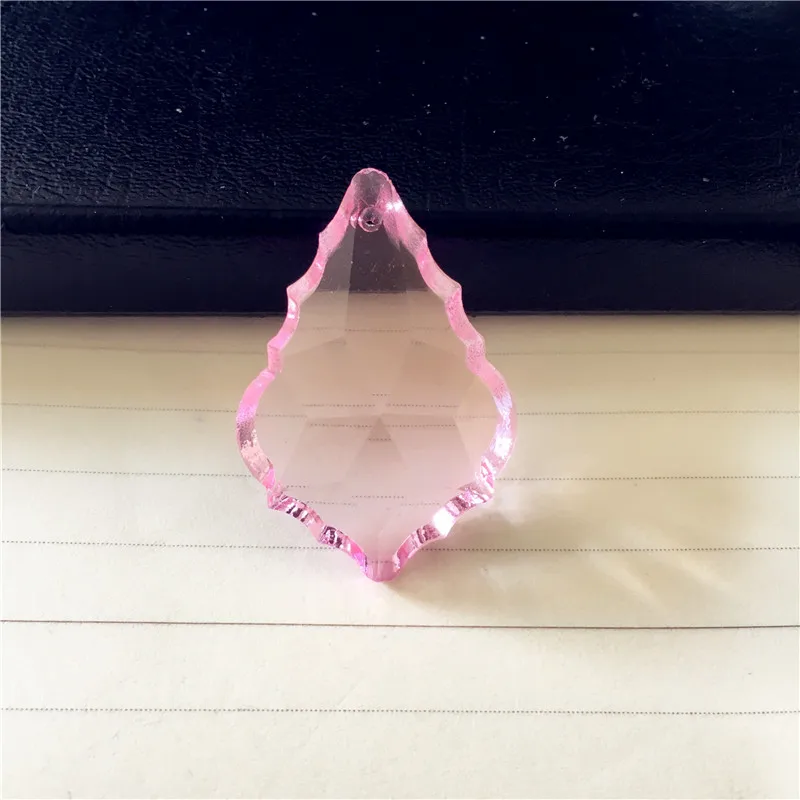 

Pink Color Shiny 1pcs 38mm Crystals Maple Shape Pendant Necklace Parts for Valentine's Day Gift of Lover Crystal Lamp Pendants