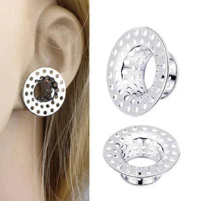 EFP015 Medical Stainless Steel Ear Stretchers Plugs And Tunnels Body Piercing Hypoallergenic Bohemia Expander with Pendant | Украшения и