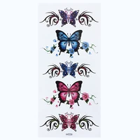fashion sexy beautiful watercolor butterfly waist waterproof colorful temporary tattoo sticker new 2018
