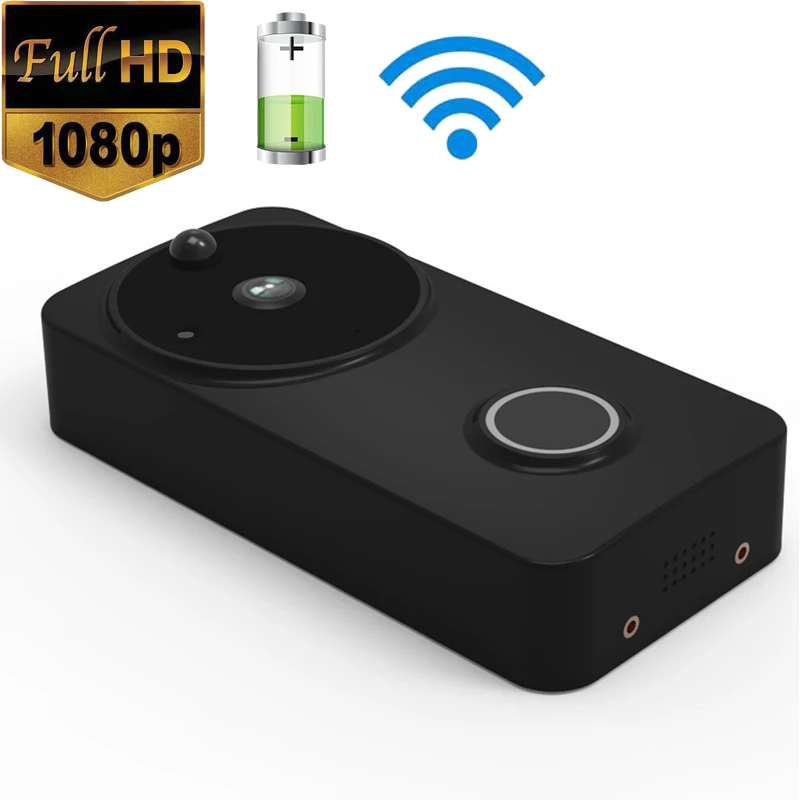IP54 Водонепроницаемый Крытый Открытый 1080P Full HD Беспроводной Wi-Fi Смарт видео дверной звонок камера WiFi Питание от батареи 2-Way-аудио