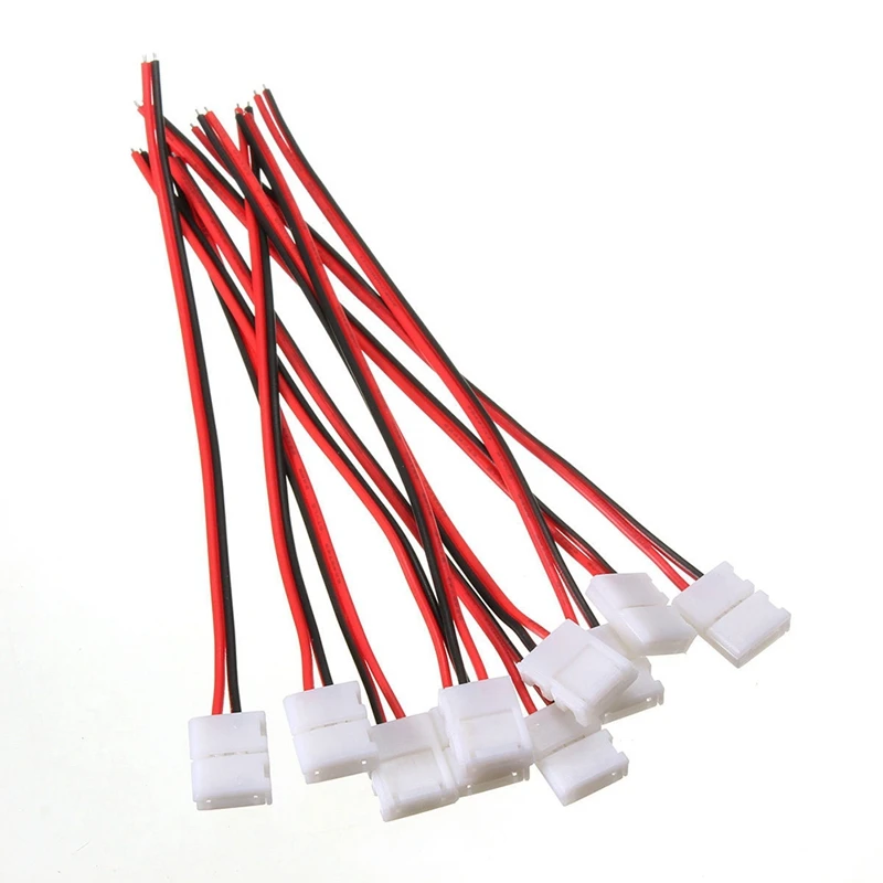 10 шт PCB 2 PIN светодиодный разъем с кабелем для 3528/5050 одиночный цветной адаптер |