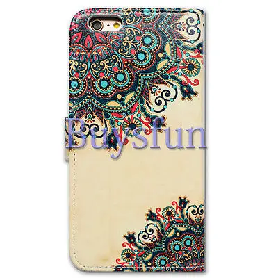 Bcov Стильный Красочный Цветок Кожаный Бумажник Чехол Для Iphone 6 Plus/6 S Plus 100023191 |