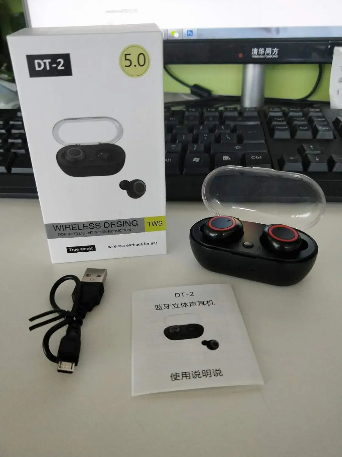 DT 2 беспроводные наушники Bluetooth гарнитура 5 0 TWS спортивные игровая Гарнитура 3D