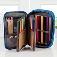 72 holes pen box penalty canvas school pencil cases for girls boy pencilcase multifunction storage bag case pouch stationery kit