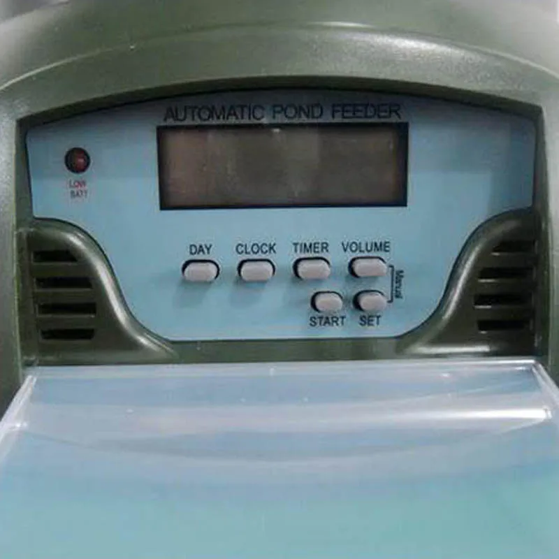 Automatic Pond Fish Feeder Machine pet product Food Dispenser Digital Aquarium Timer with LCD Support Manual Feeding | Дом и сад