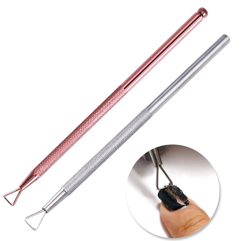 4pcs/lot Manicure Remover Pens Stainless Steel Triangle Stick Rod UV Gel Polish Wet Paper Nail Care Art Tool | Красота и здоровье