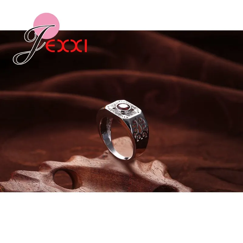 Женское кольцо из серебра 925 пробы с прозрачным Красным Кристаллом|wedding rings|women