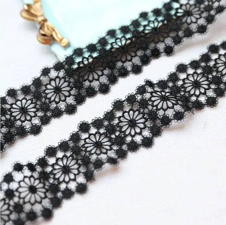 3 Meters New Arrival Black Victorian Antique Embroidery Lace Trim for Bridal Wedding Gown 4.2cm | Дом и сад